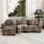 Canapé modulaire de 124 po, canapé surdimensionné en L avec repose-pieds et canapé profond à 4 places avec coussin décoratif