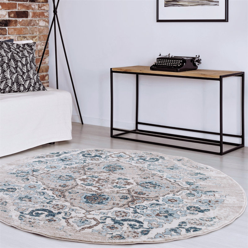 Mogos Oriental Indoor Rug, Round 6'