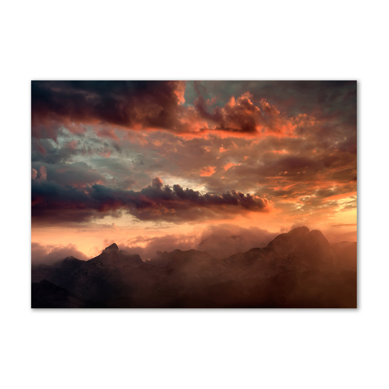 Sunset Mountains - Wrapped Canvas Print