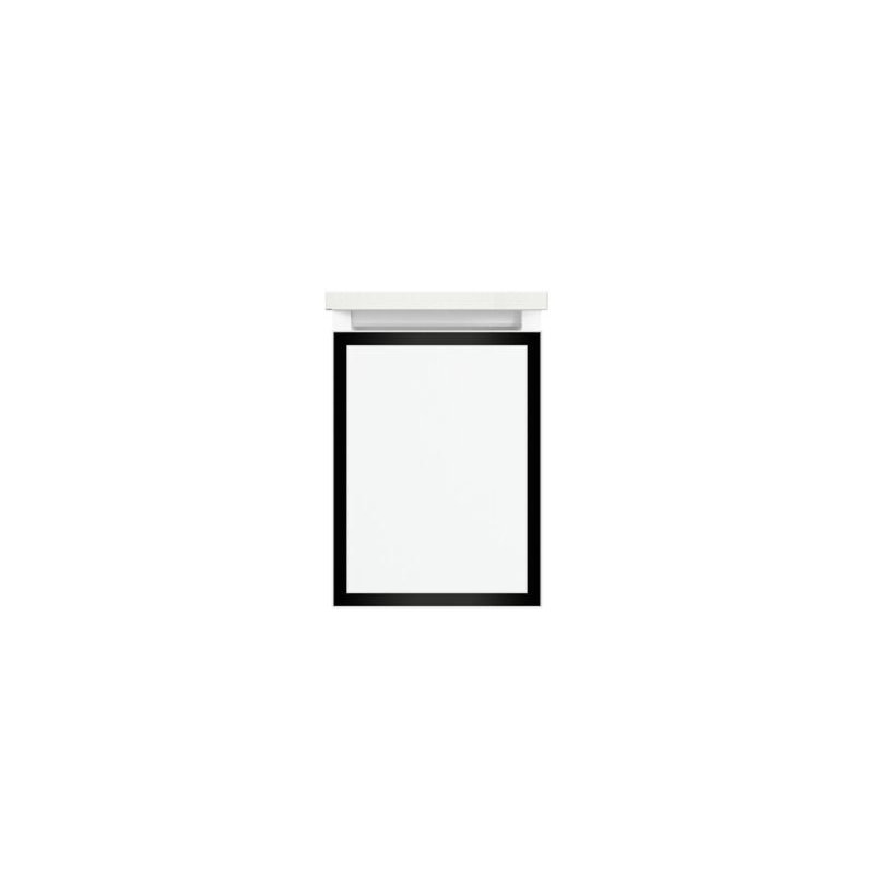 Profiles Framed 12.13" Single Bathroom Vanity Base Only, Yes, Beach/Matte Black