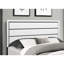 Miroir blanc pour grand lit, 4 lattes, 97,02 lb, 25h du plancher à la tête de lit, finition en bois d'hévéa Hauteur, 84,86 de largeur,