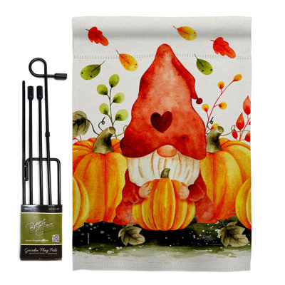 Ensemble de drapeaux gnome en polyester 19 po x 13 po