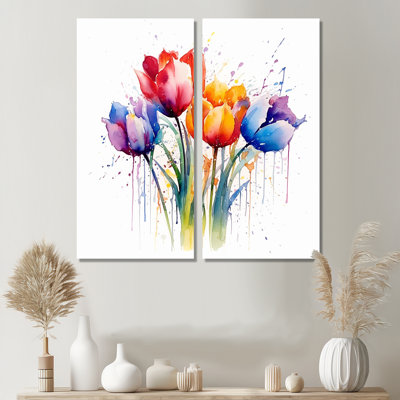 Herald - Art mural traditionnel rose
