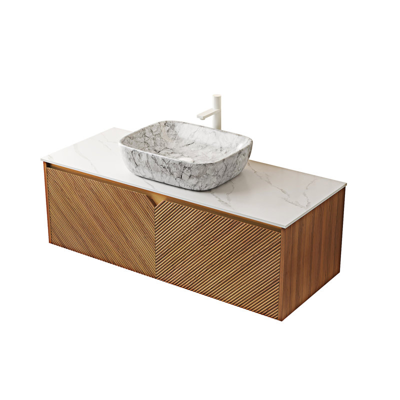 Floating Bathroom Vanity With Sink, 48"