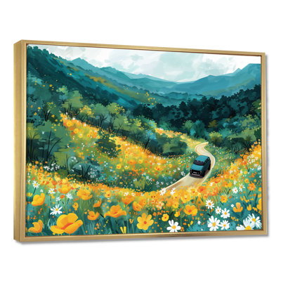 «Green Mountain Summer Flower Meadows I» - paysage mural montagnes
