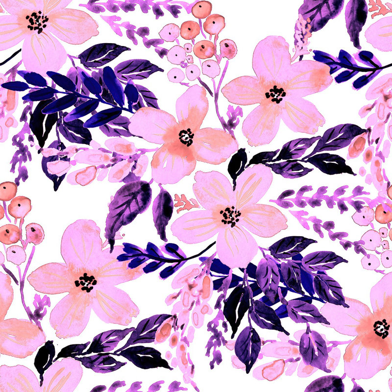 Floral Tile, 2.08' W x 10.42' L