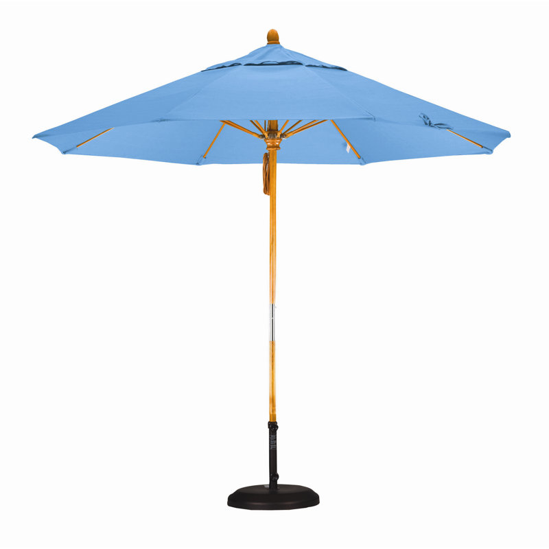 Parasol 9" Market, Toile Capri Performance, Marenti Wood