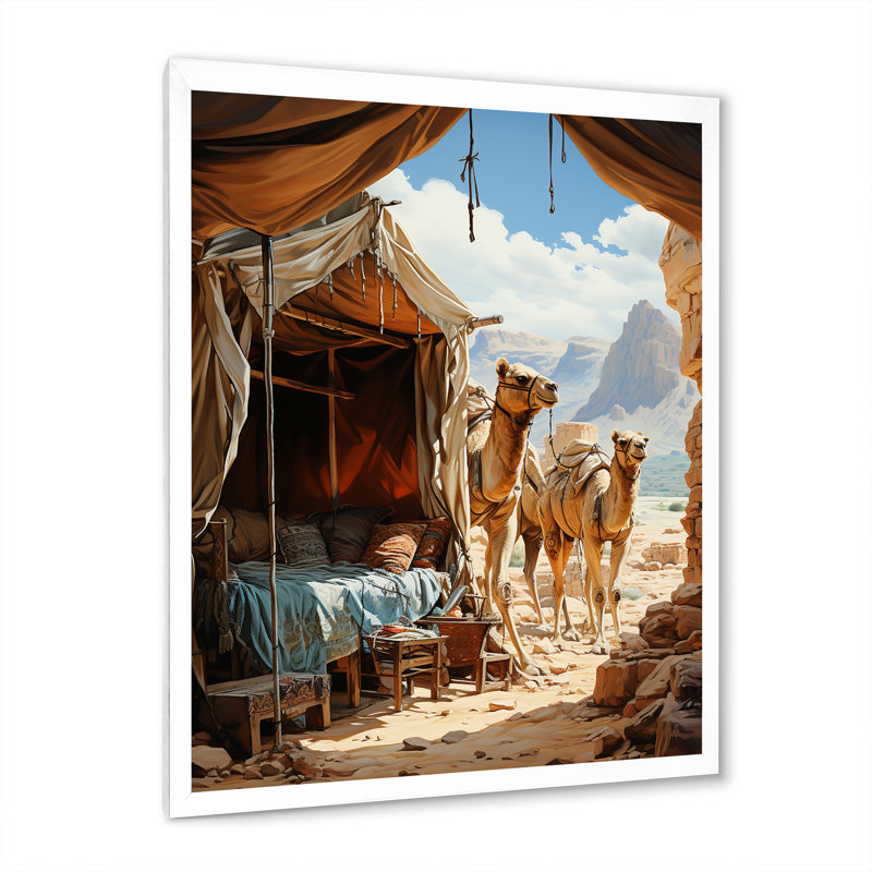 «Asian Art Silk Road», art mural asiatique sur toile, H 20 po x l 12 po x P 1 po, Impression blanche sur toile encadrée