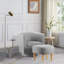  Fauteuil demi-tonneau pivotant avec repose-pieds Sharolynn-340204156