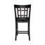 Chaises de salle à manger à hauteur de comptoir 2 pièces, finition cerisier foncé, tissu de coton, sièges de style classique d'une profondeur de 43,25 po, revêtement, largeur de 19,25 po-1851678855