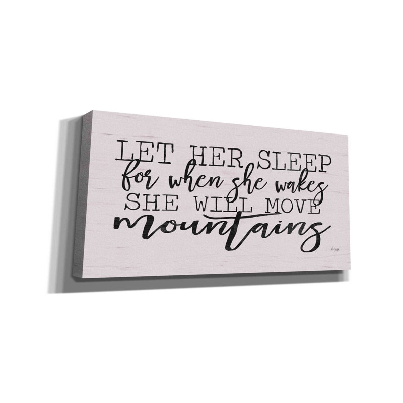 «Let Her Sleep» par Jaxn Blvd, art mural sur toile, H 12 po x l 24 po x P 0,75 po