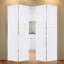 Double double 2 panneaux pliables 84 po x 48 po Porte de grange coulissante en bois de noyer blanc avec ensemble de quincaillerie-132725916-132739761-132739770