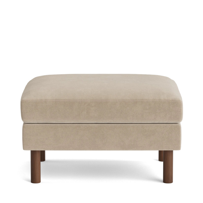 Laguna Ottoman, Velvet - Beige