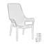 NITA High Back Lounge Chair with NITA Footstool Ginger Pack of 2