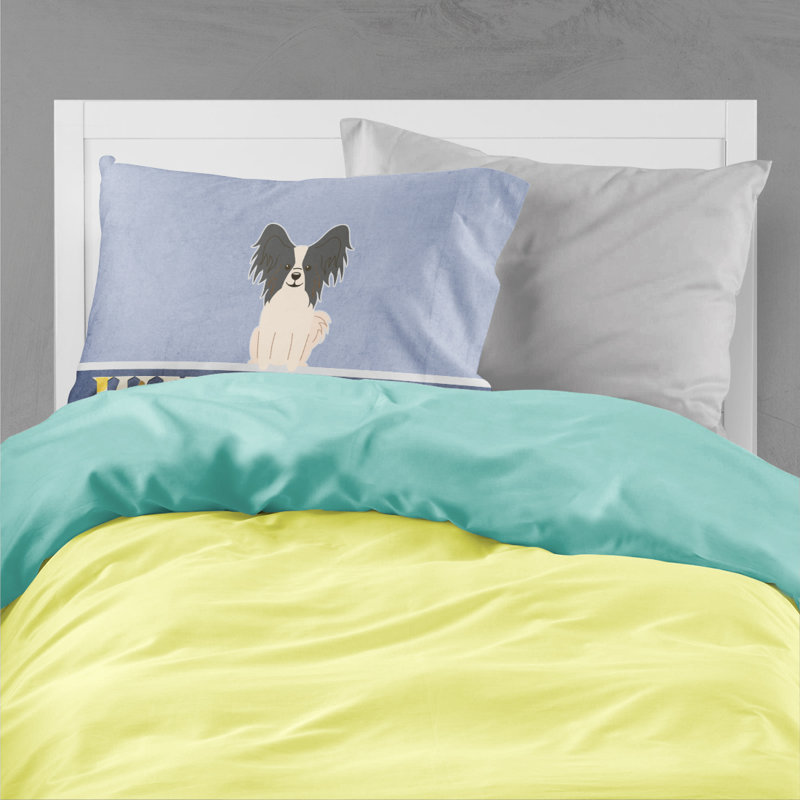 Taie d’oreiller welcome, Papillon noir et blanc