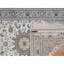 Tapis oriental blanc 2 pi 9 po x 6 pi 5 po, laine et soie, 250 KPSI, tapis Nain avec motif de médaillon de fleurs