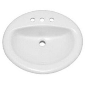 Proflo 17'' White Vitreous China Oval Bathroom Sink