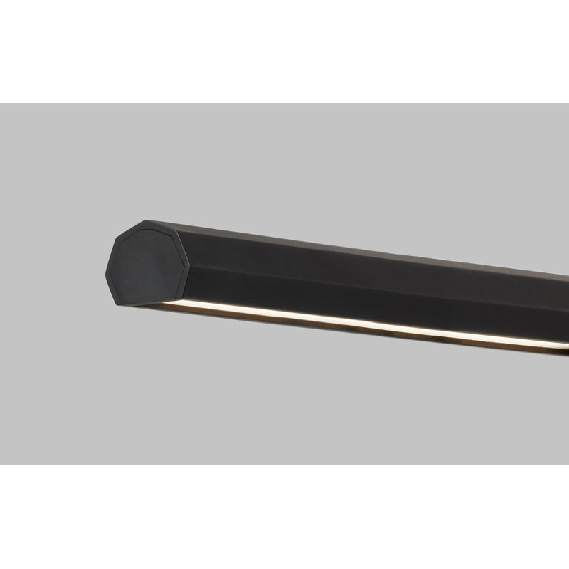 Plural Faceted Picture Light, Nightshade Black, 0.7" H x 18" W x 8.9" D, 13.5