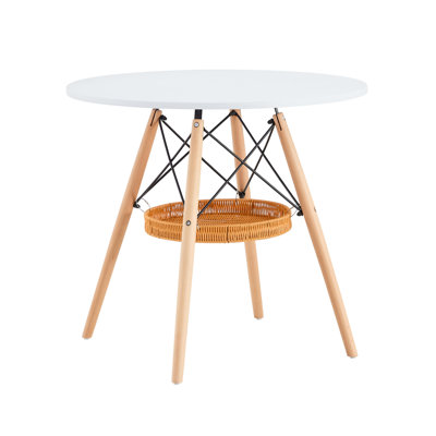 31.5-inch diameter circular dining table