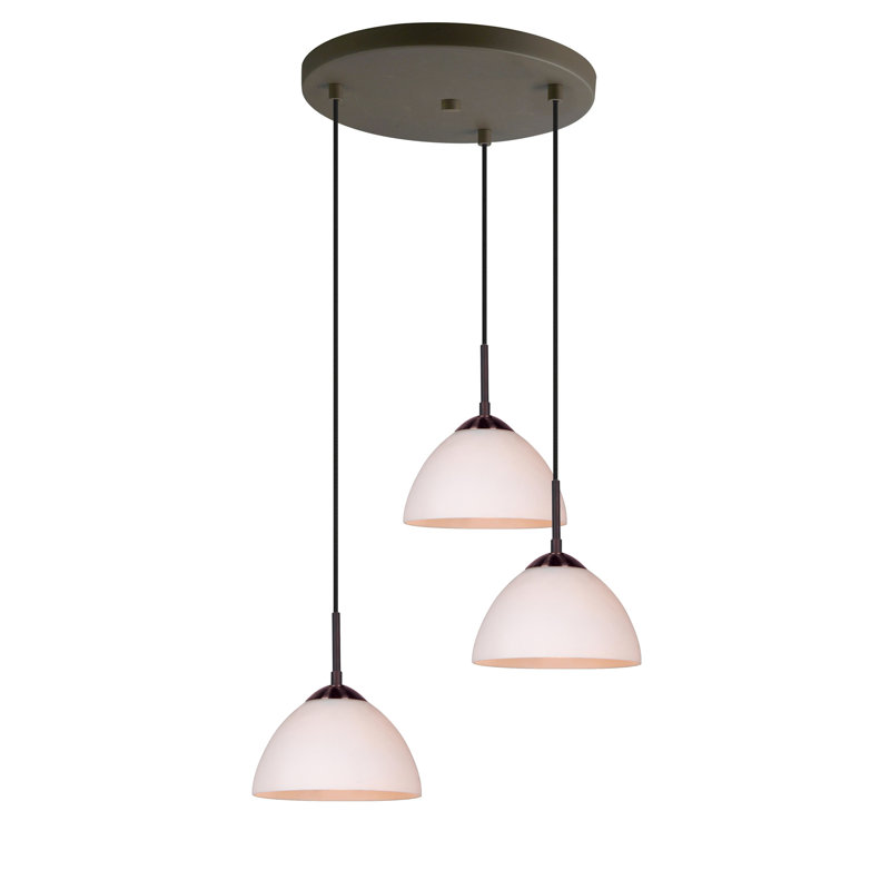 Espalda 3 - Light Cluster Pendant, Opal, Medium Bronze