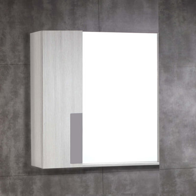 Miroir avec armoires à pharmacie avec tablettes