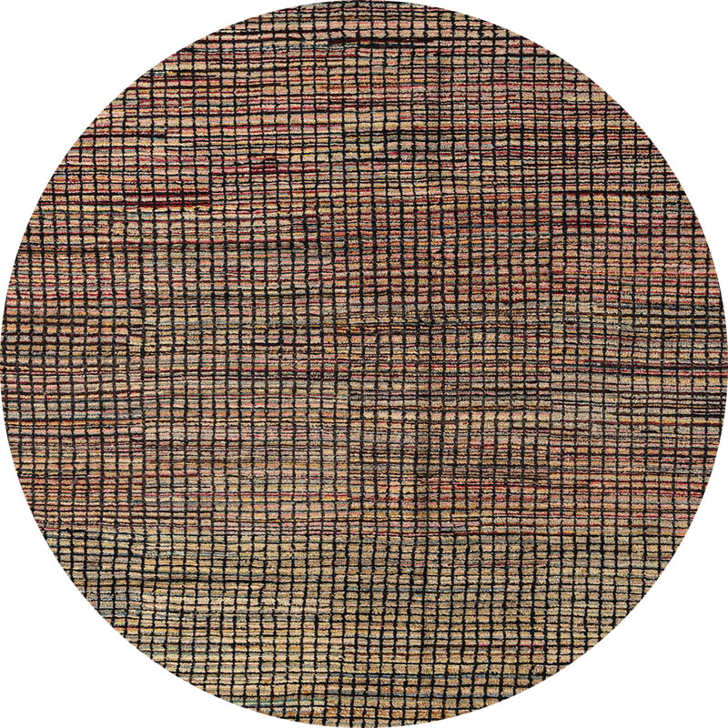 Abstract Indoor Rug, Round 8'
