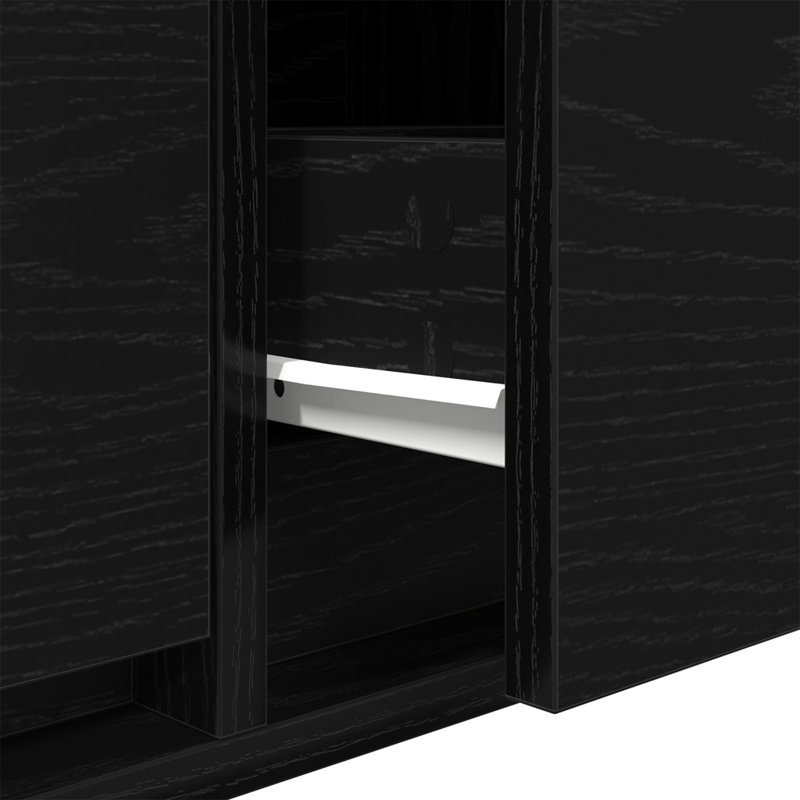 TV Cabinet 31x25.5 Cm Engineered Wood, Black, 100 cm