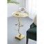 Table contemporaine en or brillant 16,9 x 16,9 x 28 po-748055111