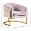 Fauteuil demi-tonneau en velours 30 po Carter-774457187