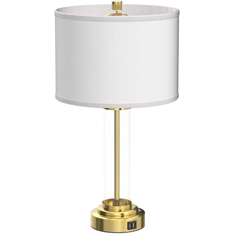 Two Touch-control Table Lamps With Two Usb Ports, A Three-way Dimmable Bedside Lamp With A Cloth Shade, And A Contemporary Nightstand Lamp For The Living Room Or Bedroom (led Bulbs Included)