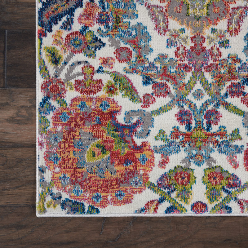 Tapis ivoire contemporain moderne Raymond, Rectangle 2 pi x 4 pi
