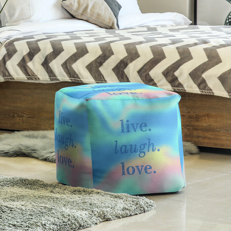Upholstered Ottoman, Tropical Waves
