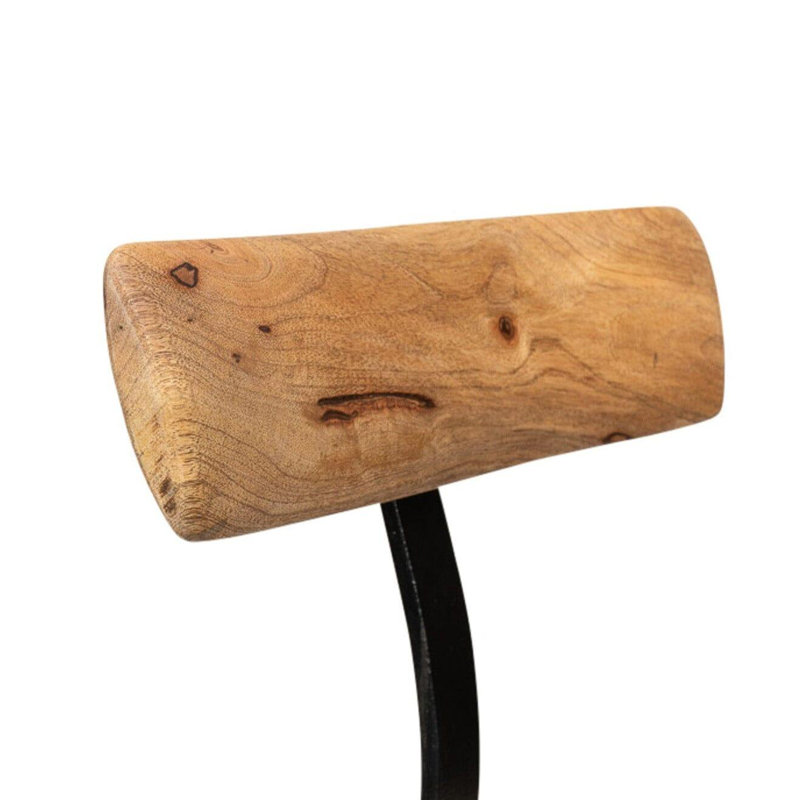 Alvada Counter Stool with Metal Frame, Natural/Black