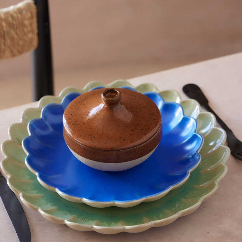 Marrakesh Stoneware Salad/Dessert Plate, Ciel Blue