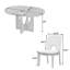 Ensemble de table de salle à manger extensible 5 pièces avec rallonge amovible pour petits espaces-130914765-130914761-130914764-130914762