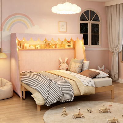 Lit House avec lit gigogne, tablette, tente et lumière pour un sommeil confortable et sécuritaire pour les enfants