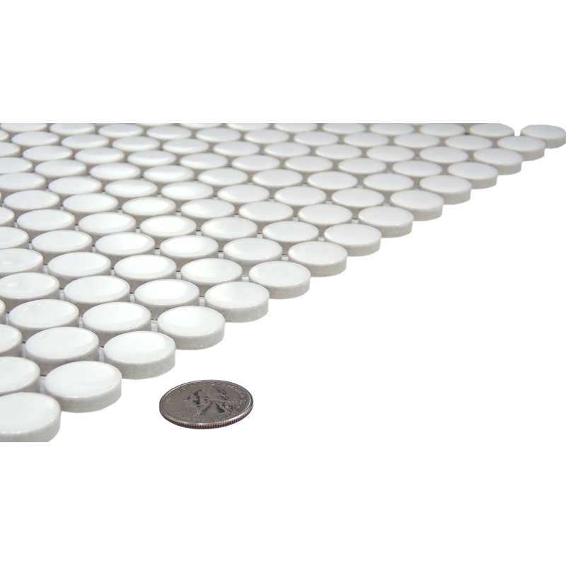 Savvy™ 11 In. X 12 In. Glossy Porcelain Floor And Wall Tile (14.61 Sq. Ft./Case), White
