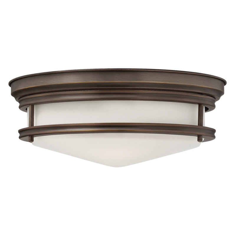 Hadley 3-Light 14" Flush Mount, Antique Nickel, Incandescent