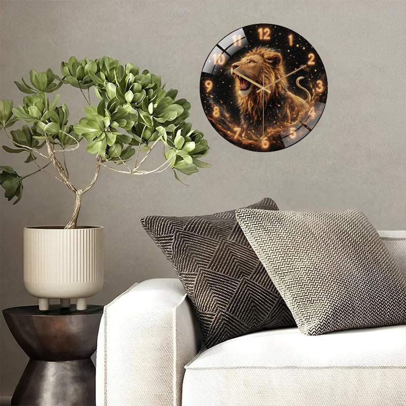 Horloge murale en verre 12 po