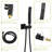 10" Square Shower System With Waterfall Spout - Oil Rubber Bronze 3 Function Shower, Rainfall & Handheld Valve For Comfort And Cleanliness Simple Installation Hygiene Assurance Protocol Procedure Tub-127368580