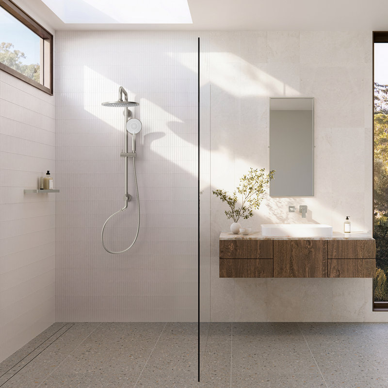 Wall Mount Rainfall Shower System, 10" Rain Shower Head with Handheld Spray, Brushed Nickel
