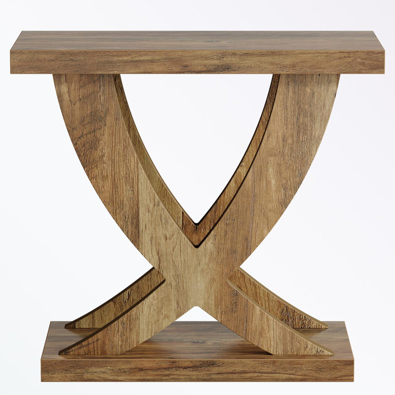 End Table with Cross Fishtail Support