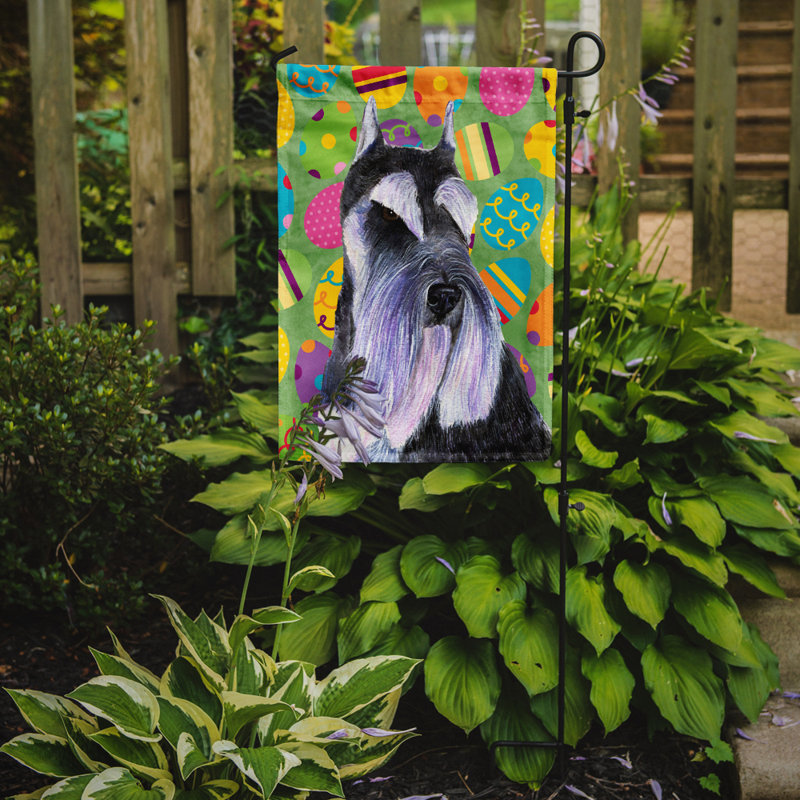 Drapeau de jardin Atara, Schnauzer (noir et violet)