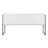 Homi Office Hutch, 2 Cabinets, 71 Inch, Metal, White Laminate