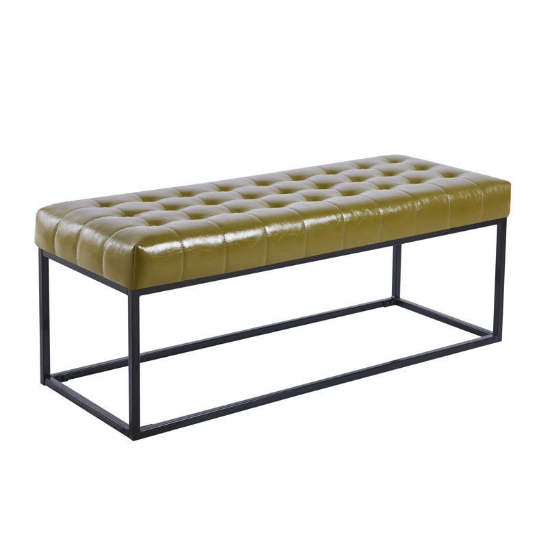 Beraun Upholstered Bench, Green