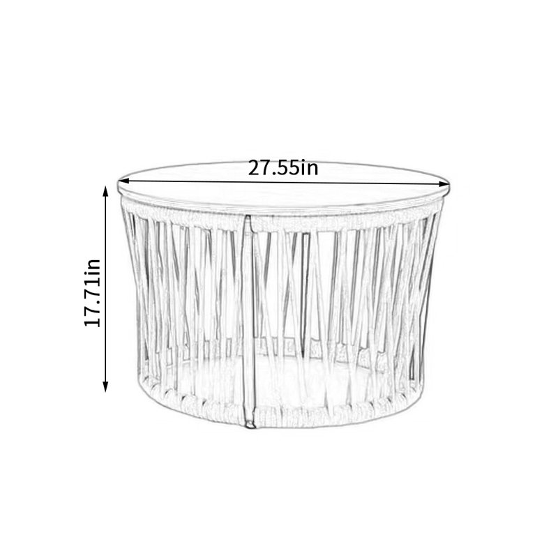 Table d'appoint ronde d'extérieur 27,55 po Breyona