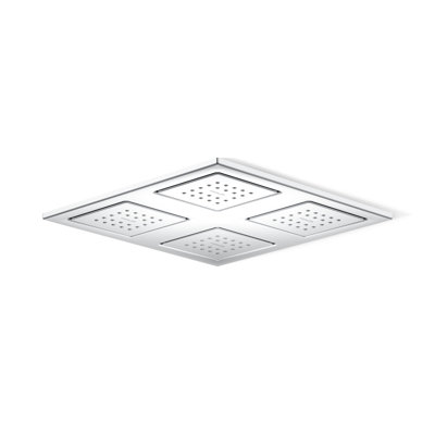 WaterTile Rain Overhead Showering Panel with 4 22-Nozzle Sprayheads