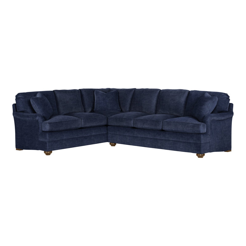 American Bungalow 2-Piece East Lake L- Sectional, Nadia Eclipse, Havana