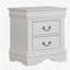 1pc Table de chevet blanche Louis Philippe