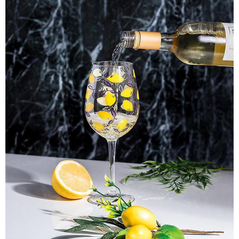 Sorrento Lemons Stemmed Wine Goblet
